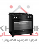 GGR 15115 DX NB بوتاجاز بيكو 5 شعلة - امان كامل - اسود 90 س- مروحة تبريد – مروحة طهى - حوامل زهر