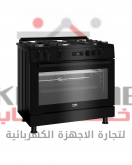 GGR 15325 FX NB بوتاجاز بيكو 5 شعلة - امان كامل - اسود 90 سم - مروحة تبريد – مروحة طهى-ديجيتال - حوامل زهر