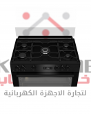 GGR 15325 FX NB بوتاجاز بيكو 5 شعلة - امان كامل - اسود 90 سم - مروحة تبريد – مروحة طهى-ديجيتال - حوامل زهر