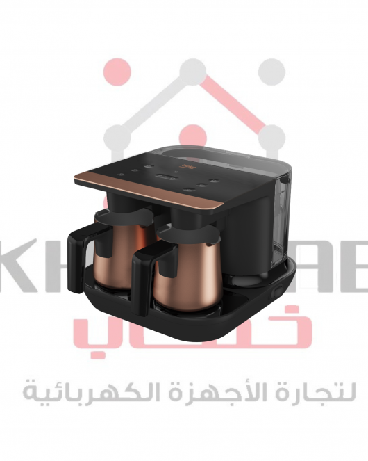 بيكو ماكينة قهوة (دبل) 2 وعاء،بخزان ماء اسود/ذهبى - TKM 8961 B