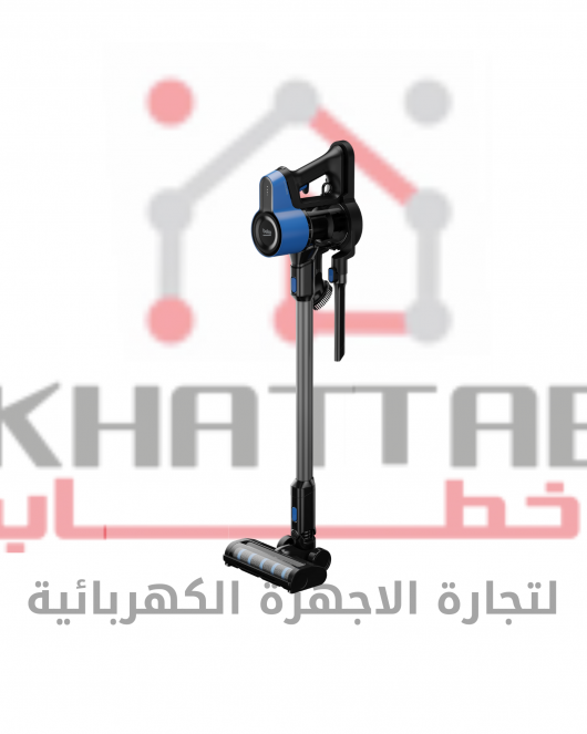 VRT 60221 VD مكنسة كهربائية محمولة قابلة لاعادة الشحن - موتور DC بقوة 110 وات ازرق - قوة شفط 25 وات - بطارية ليثيوم أيون 21.6 فولت 