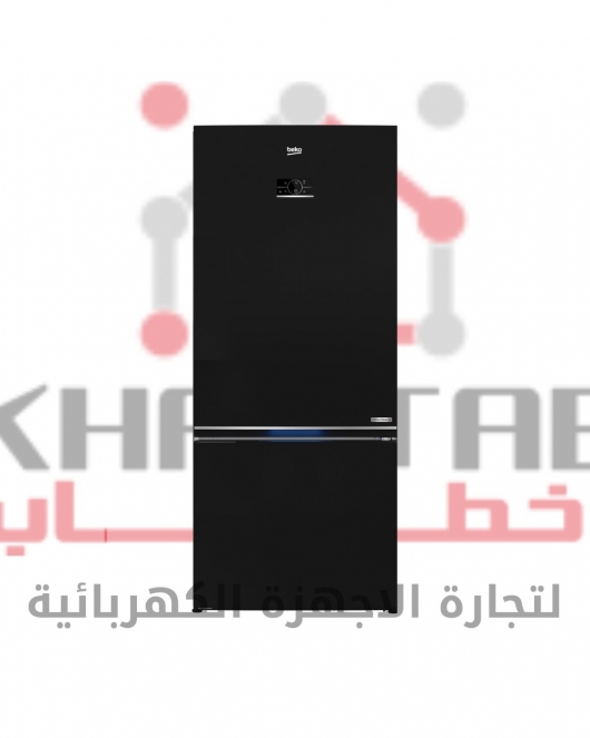 RCNE590E35ZB ثلاجه 2 باب بيكو 590 لتر - صافى 509 لتر-نوفروست- شاشة ديجيتال تاتش -اسود - انفرتر - ايروفلو - كومبي- هارفست فريش